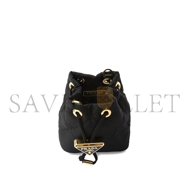 PRADA RE-NYLON DRAWSTRING BUCKET BAG 1NR016 (10*9*6cm) 